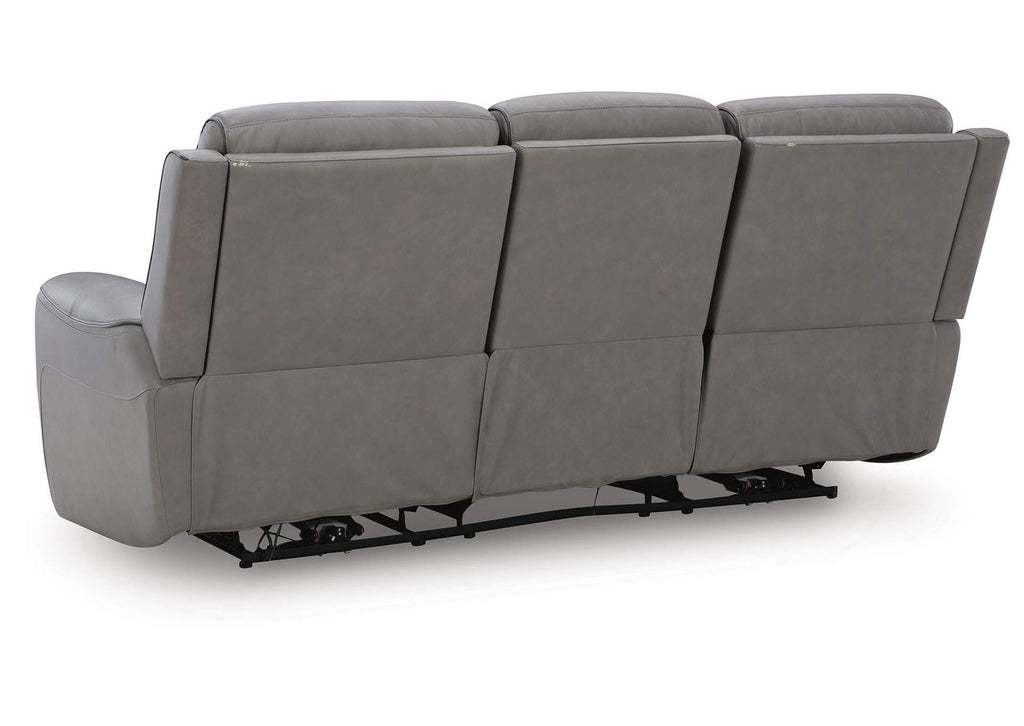 5Z-Relaxation Dual Power Reclining Leather Sofa and Loveseat