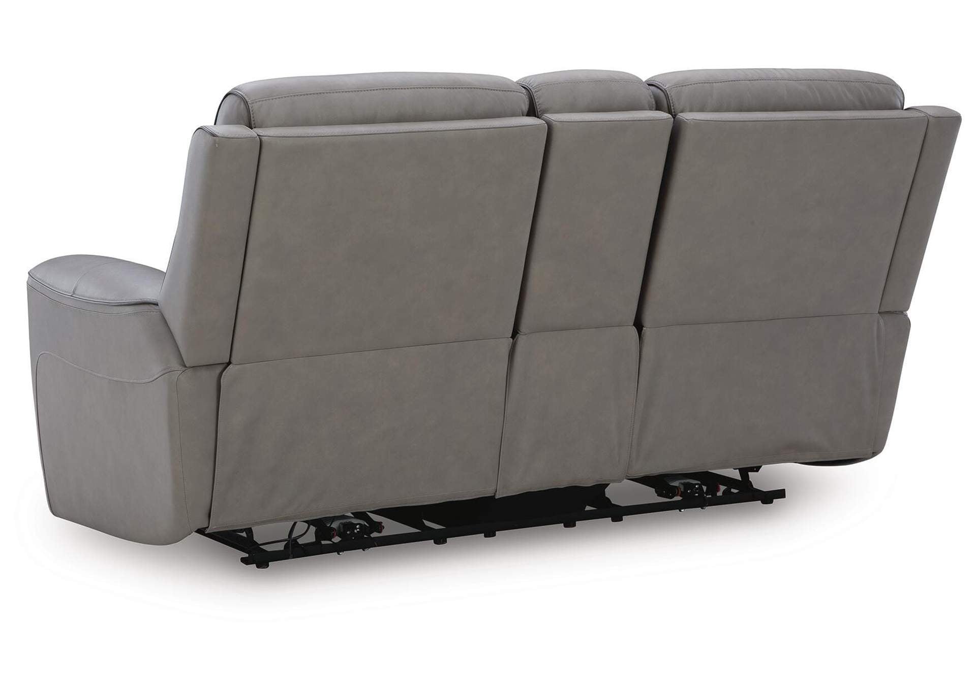 5Z-Relaxation Dual Power Reclining Leather Sofa and Loveseat