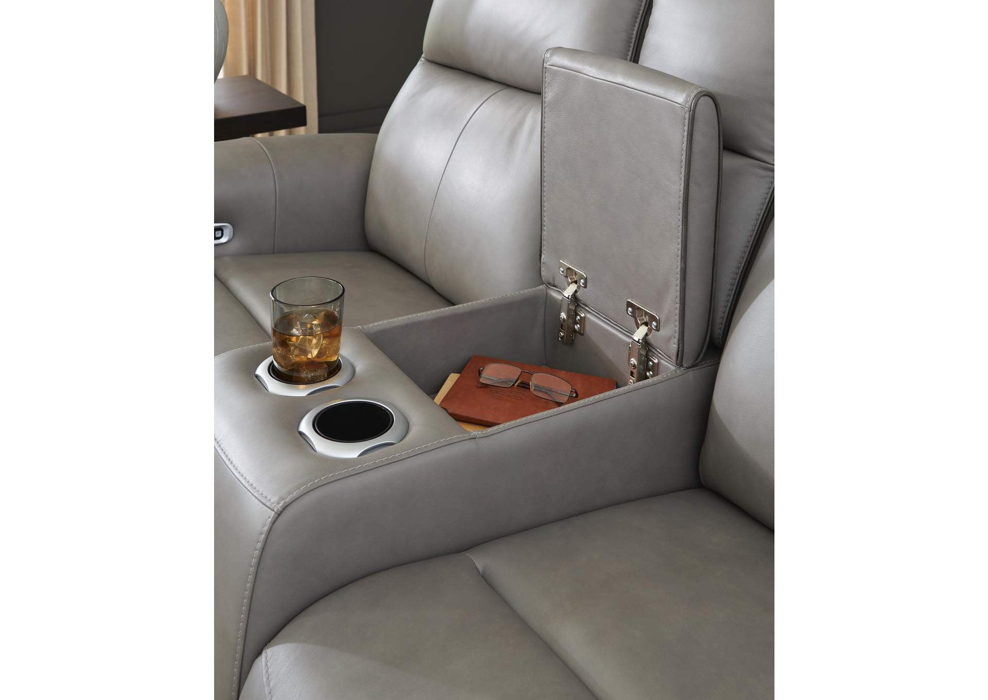 5Z-Comfort Power Reclining Loveseat with Console
