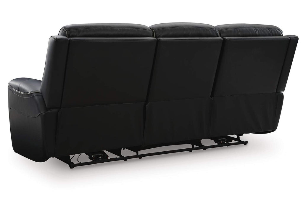 5Z-Relaxation Dual Power Reclining Leather Sofa and Loveseat