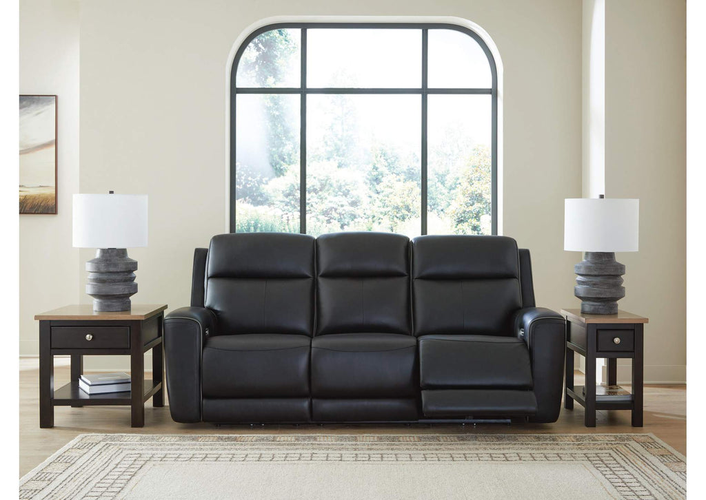 5Z-Relaxation Dual Power Reclining Leather Sofa and Loveseat