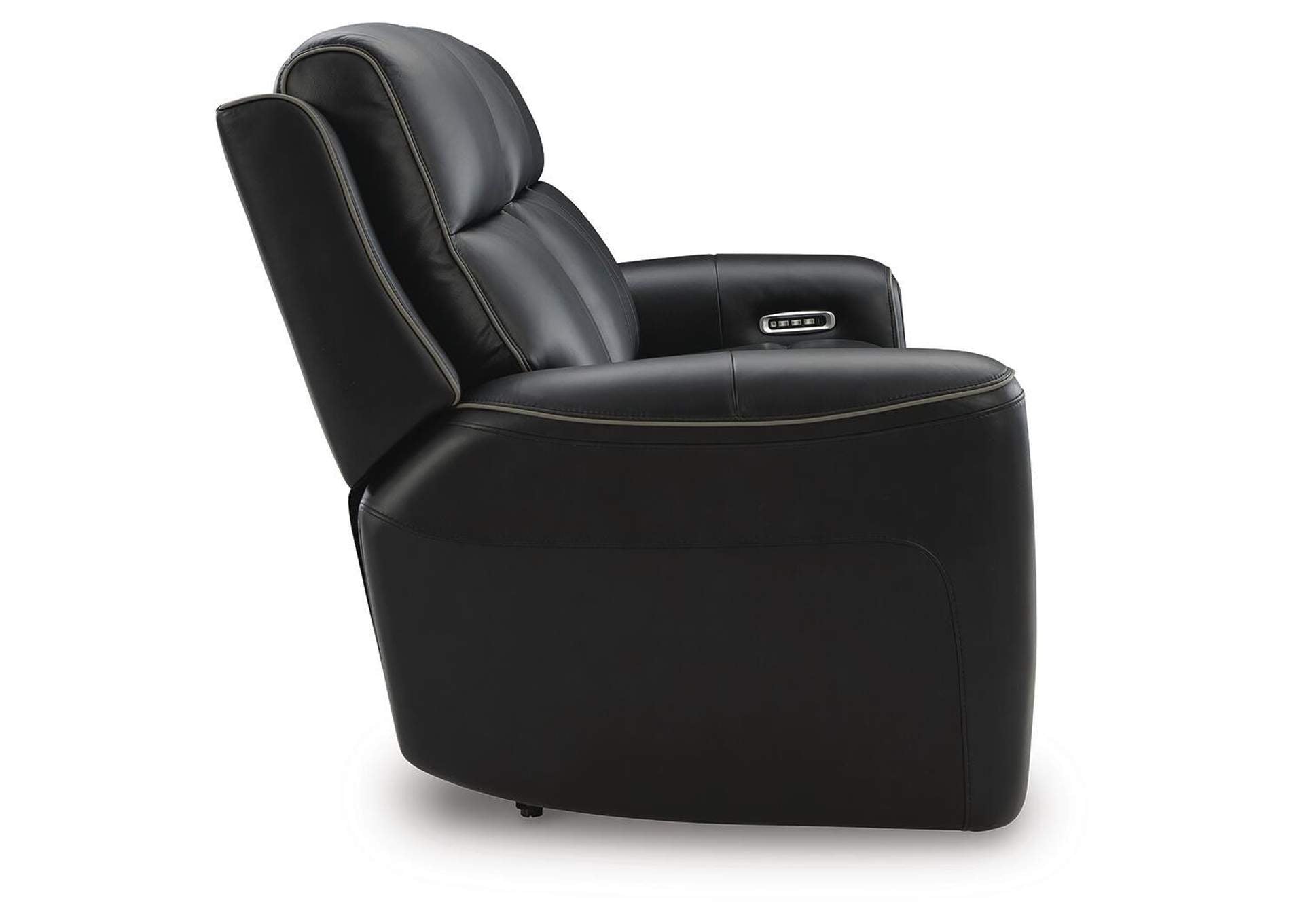5Z-Relaxation Dual Power Reclining Leather Sofa and Loveseat side view