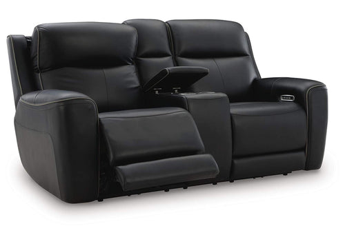 5Z-Relaxation Dual Power Reclining Leather Sofa and Loveseat