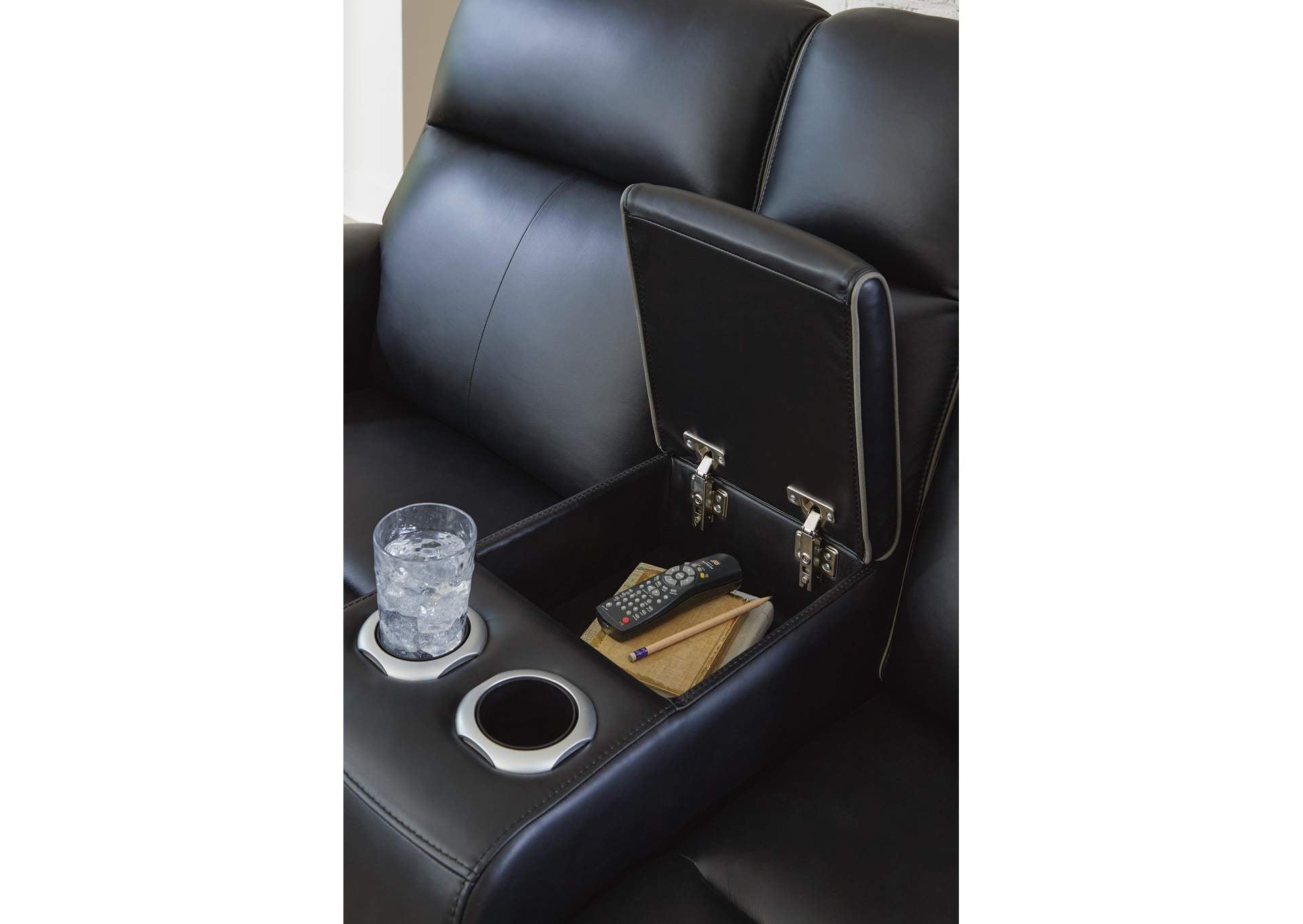 5Z-Comfort Power Reclining Loveseat with Console detail