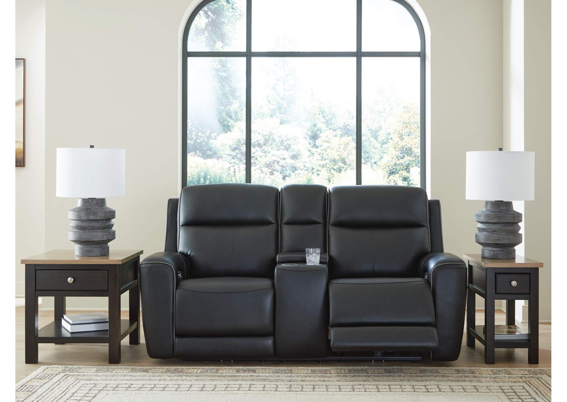 5Z-Comfort Power Reclining Loveseat with Console