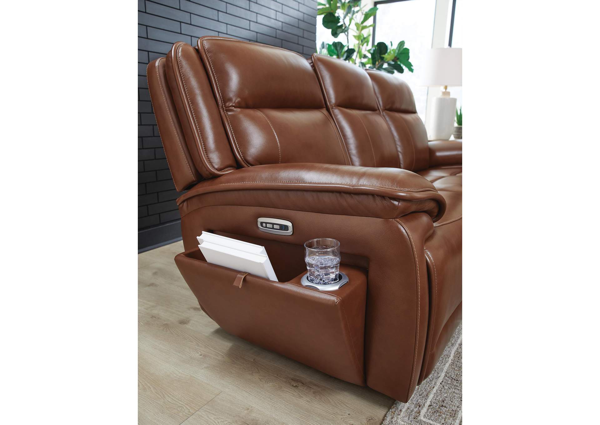 Healy Pier Power Reclining Sofa side view