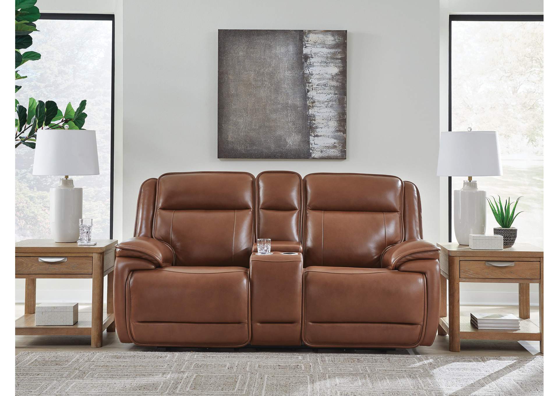Healy Pier Power Reclining Loveseat with Console