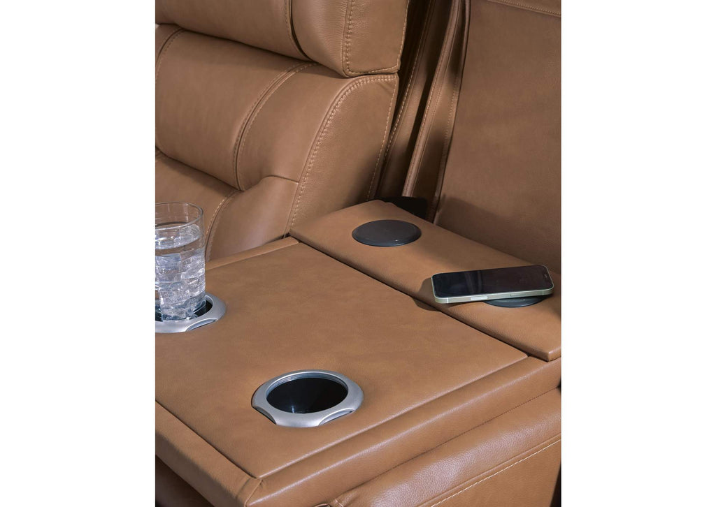 Knightington Power Reclining Sofa with Audio Seating detail