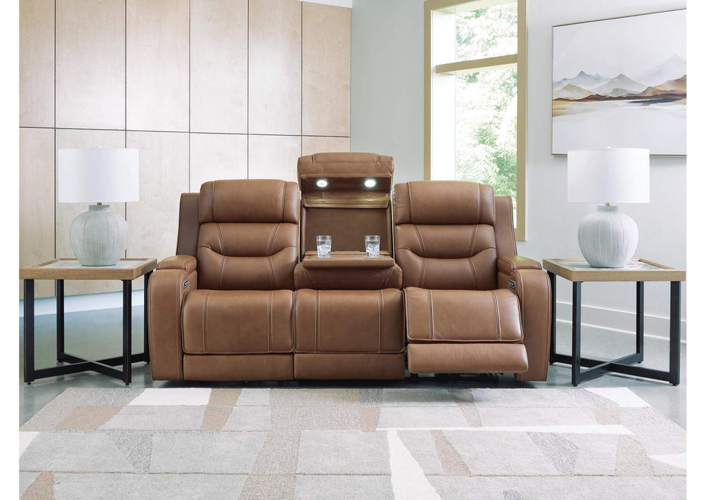 Knightington Power Reclining Sofa with Audio Seating