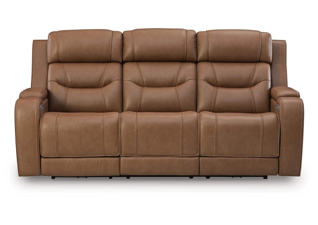 Knightington Power Reclining Sofa with Audio Seating front view