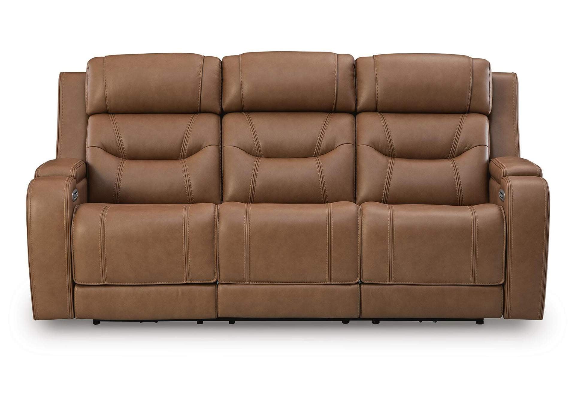 Knightington Power Reclining Sofa with Audio Seating front view