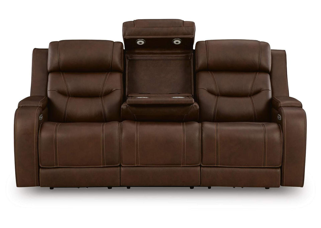 Knightington Power Reclining Sofa with Audio Seating front view