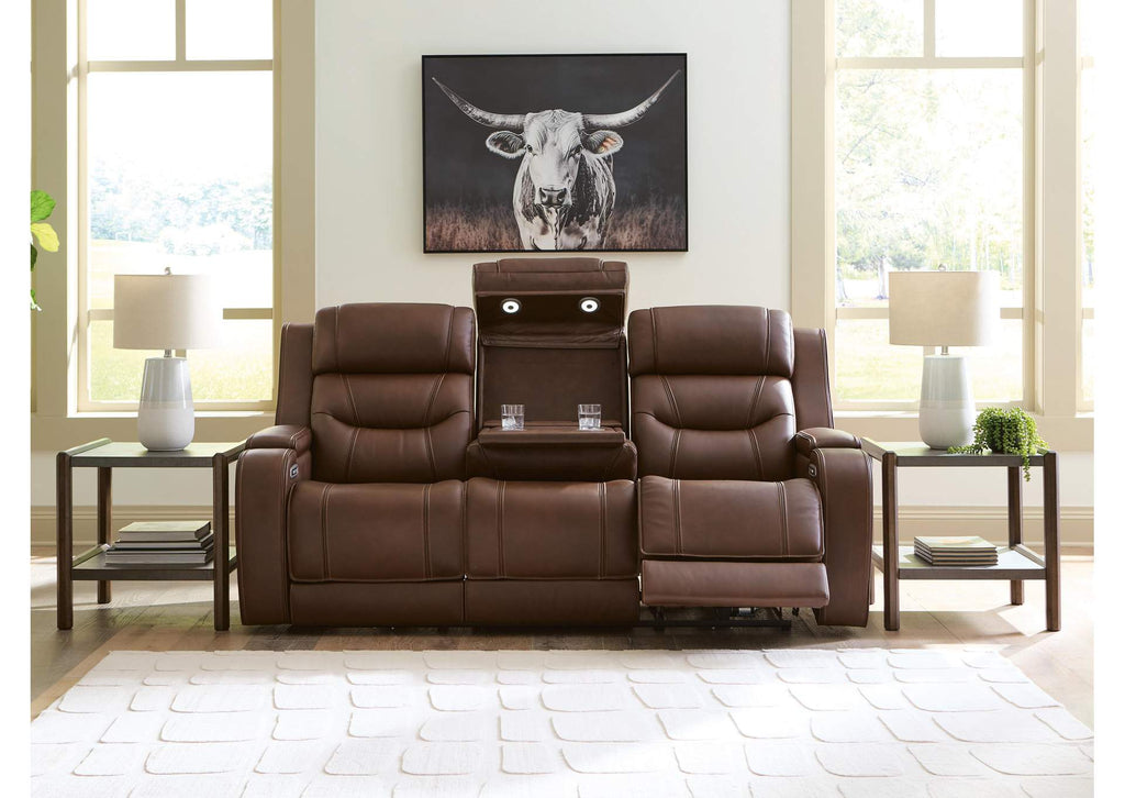 Knightington Power Reclining Sofa with Audio Seating