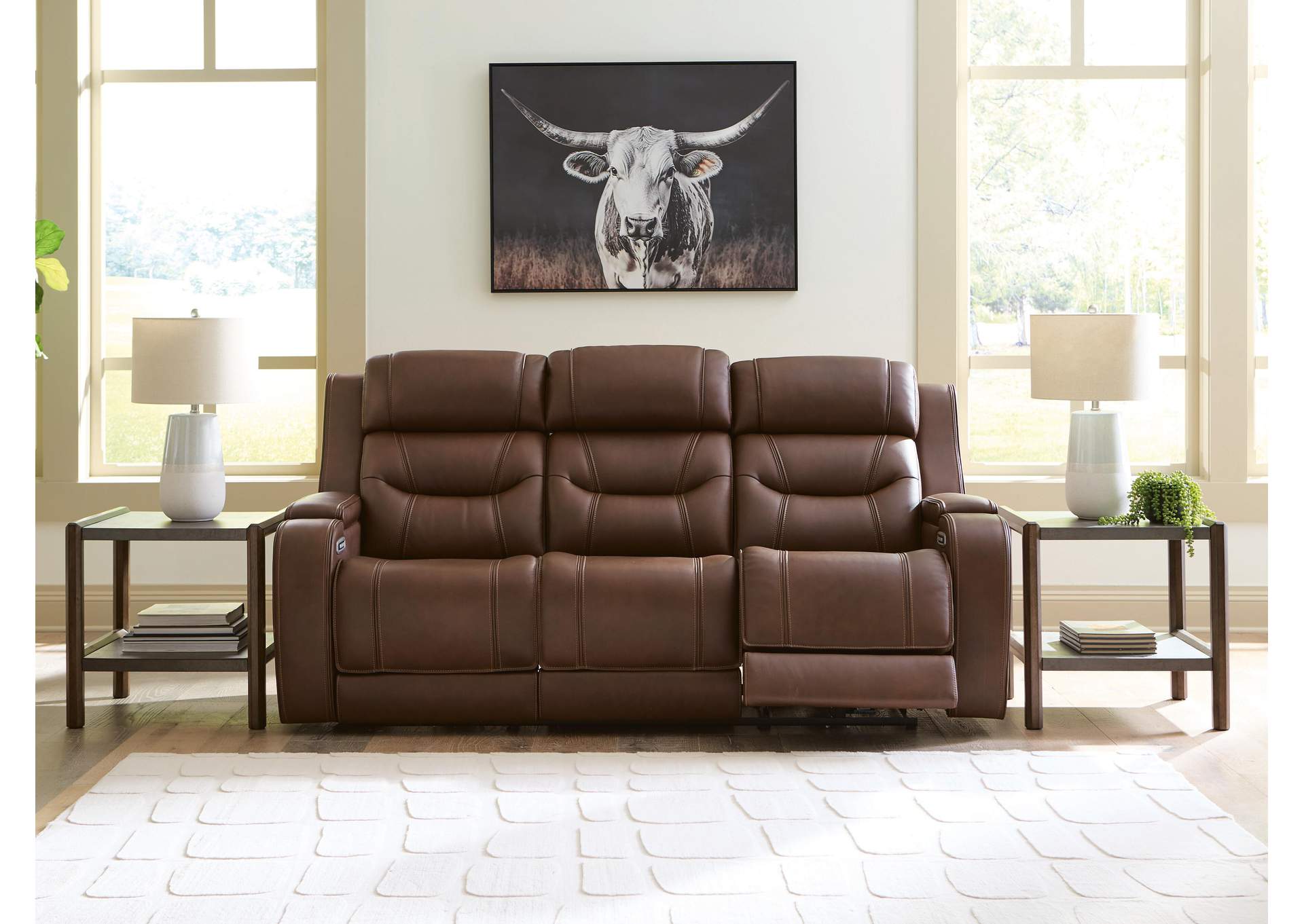 Knightington Power Reclining Sofa with Audio Seating