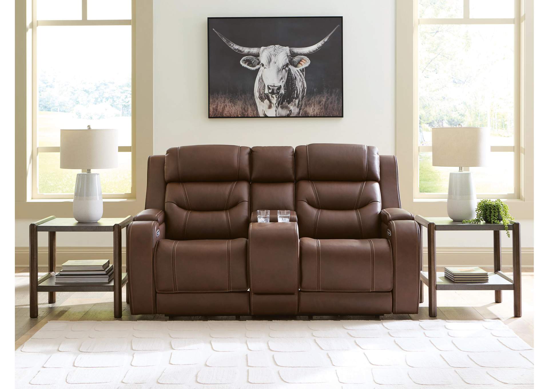 Knightington Power Reclining Loveseat with Audio Seating