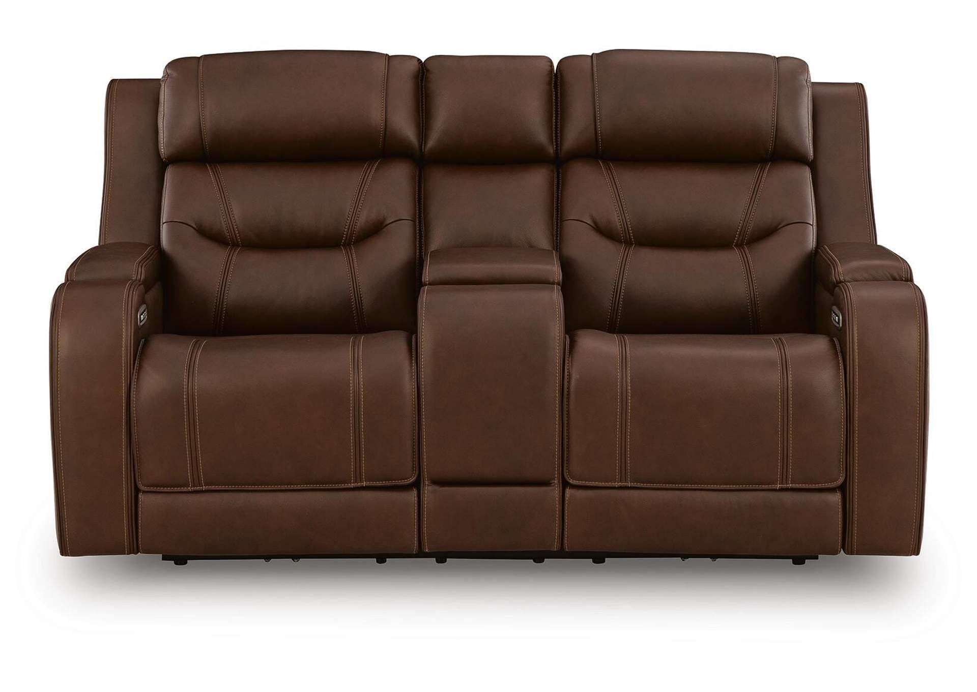 Dreamer Leather Dual Power Reclining Sofa and Loveseat Set