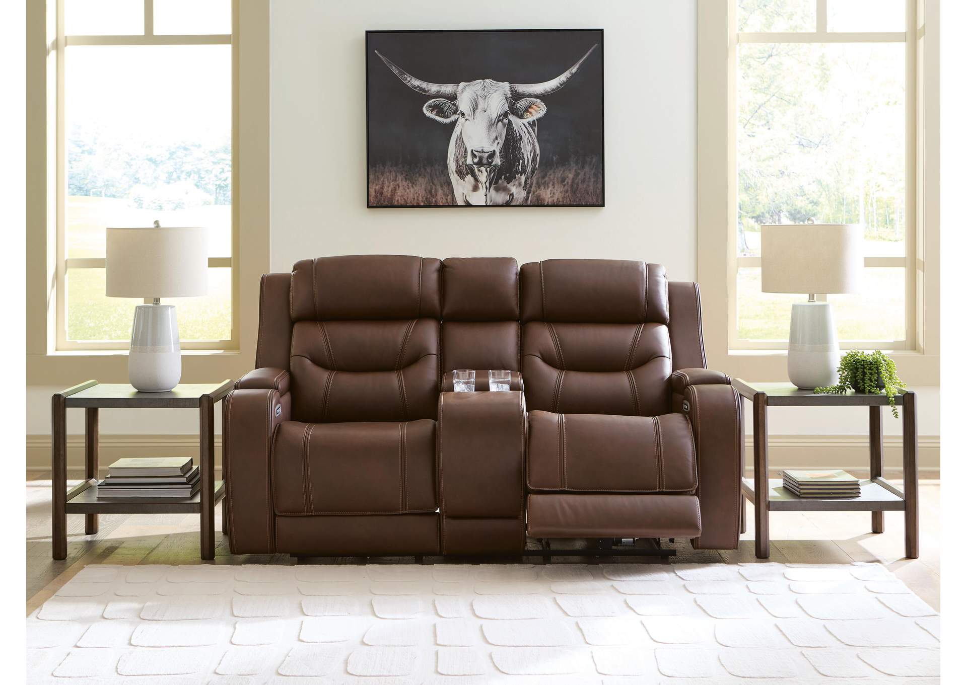Knightington Power Reclining Loveseat with Audio Seating