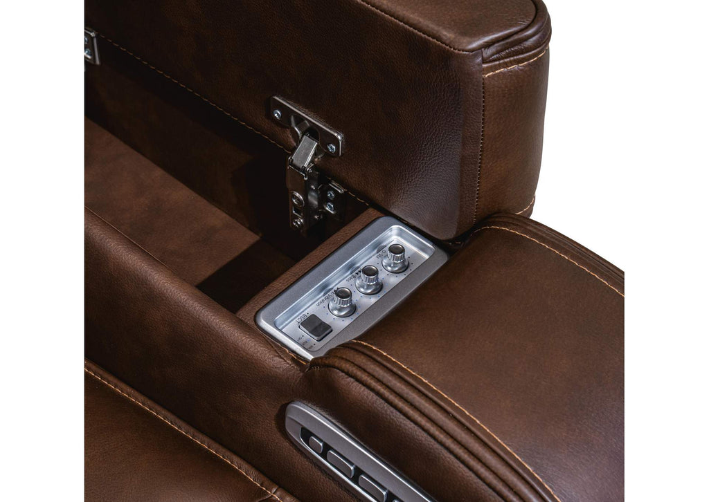 Knightington Power Reclining Sofa with Audio Seating detail