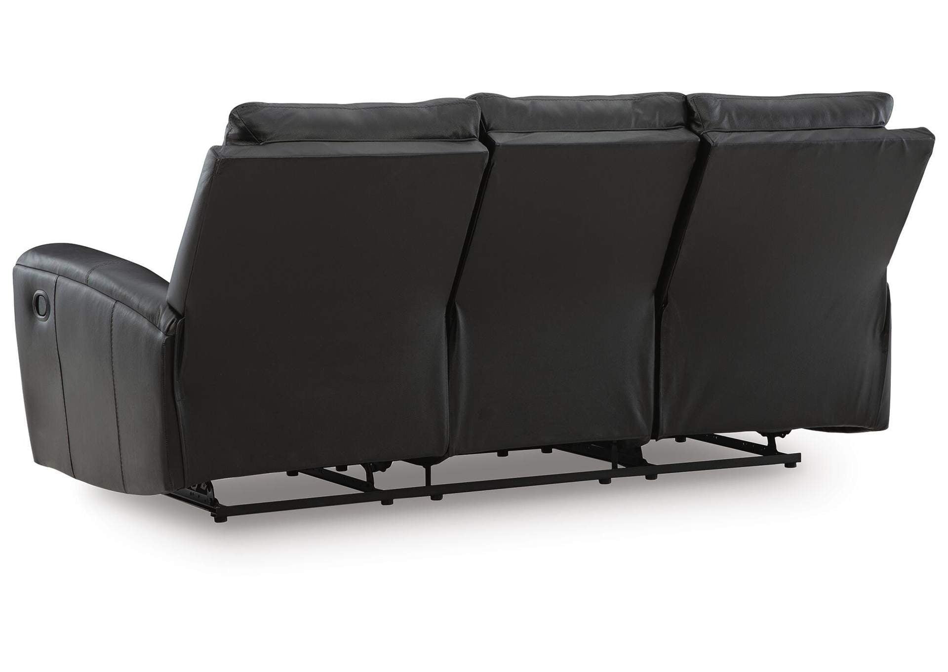 Danemere Manual Reclining Leather Sofa and Loveseat Set