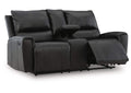 Danemere Manual Reclining Leather Sofa and Loveseat Set