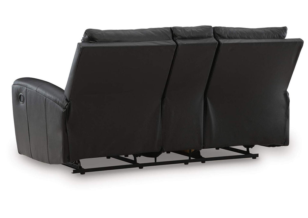 Danemere Manual Reclining Leather Sofa and Loveseat Set