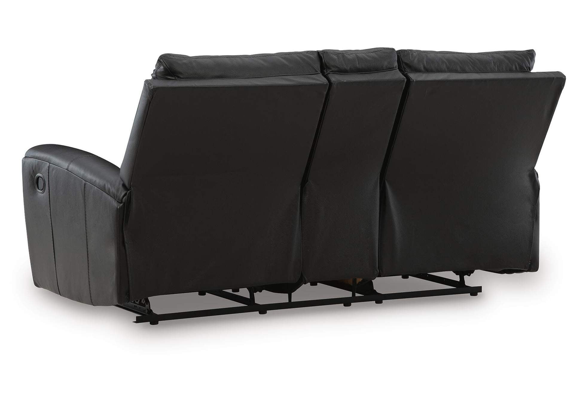 Danemere Manual Reclining Leather Sofa and Loveseat Set