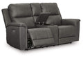 Beryton Leather Dual Power Reclining Sofa and Loveseat Set