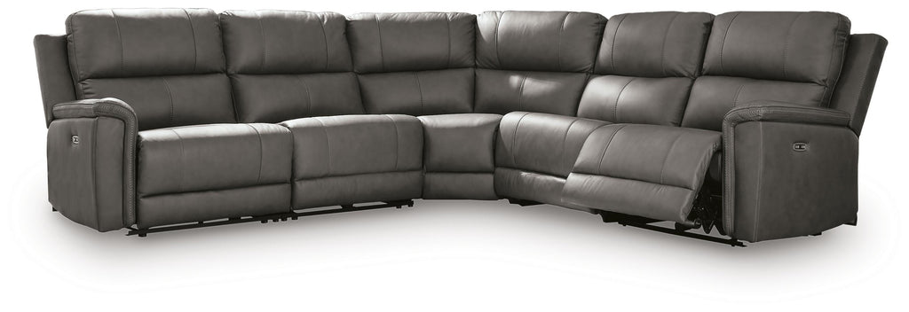 Bleckley sectional, 5-Piece Power Reclining Sectional · 124 × 124 × 42 in, view 1