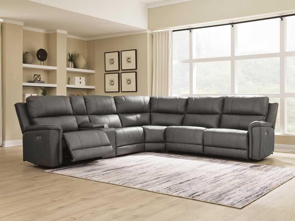 Bleckley sectional, 6-Piece Power Reclining Sectional · 136 × 124 × 42 in, view 2
