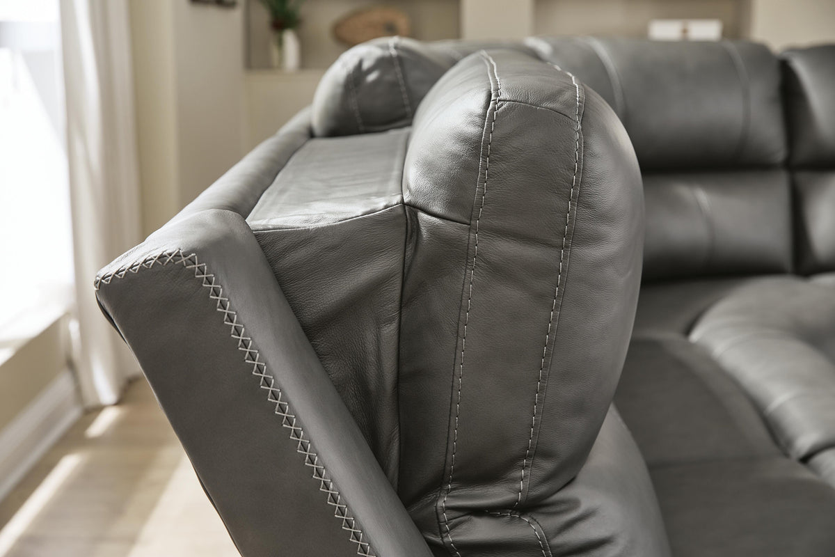Bleckley sectional, 5-Piece Power Reclining Sectional · 124 × 124 × 42 in, view 3