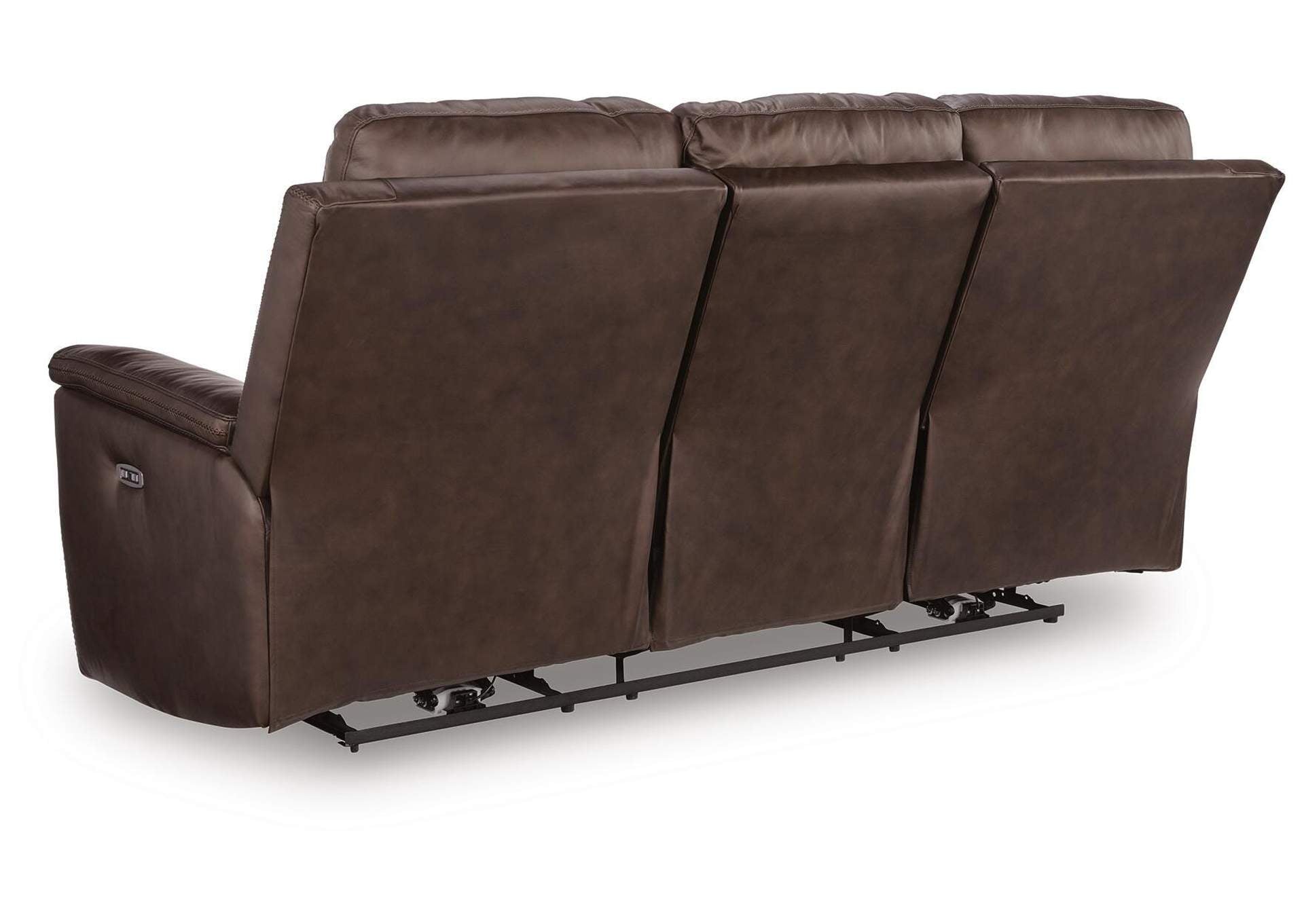 Beryton Leather Dual Power Reclining Sofa and Loveseat Set