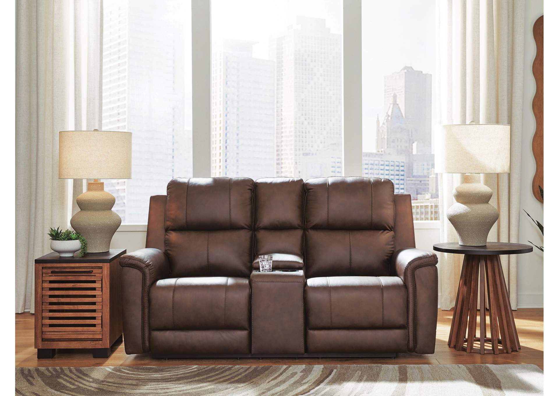 Bleckley Power Reclining Loveseat with Console