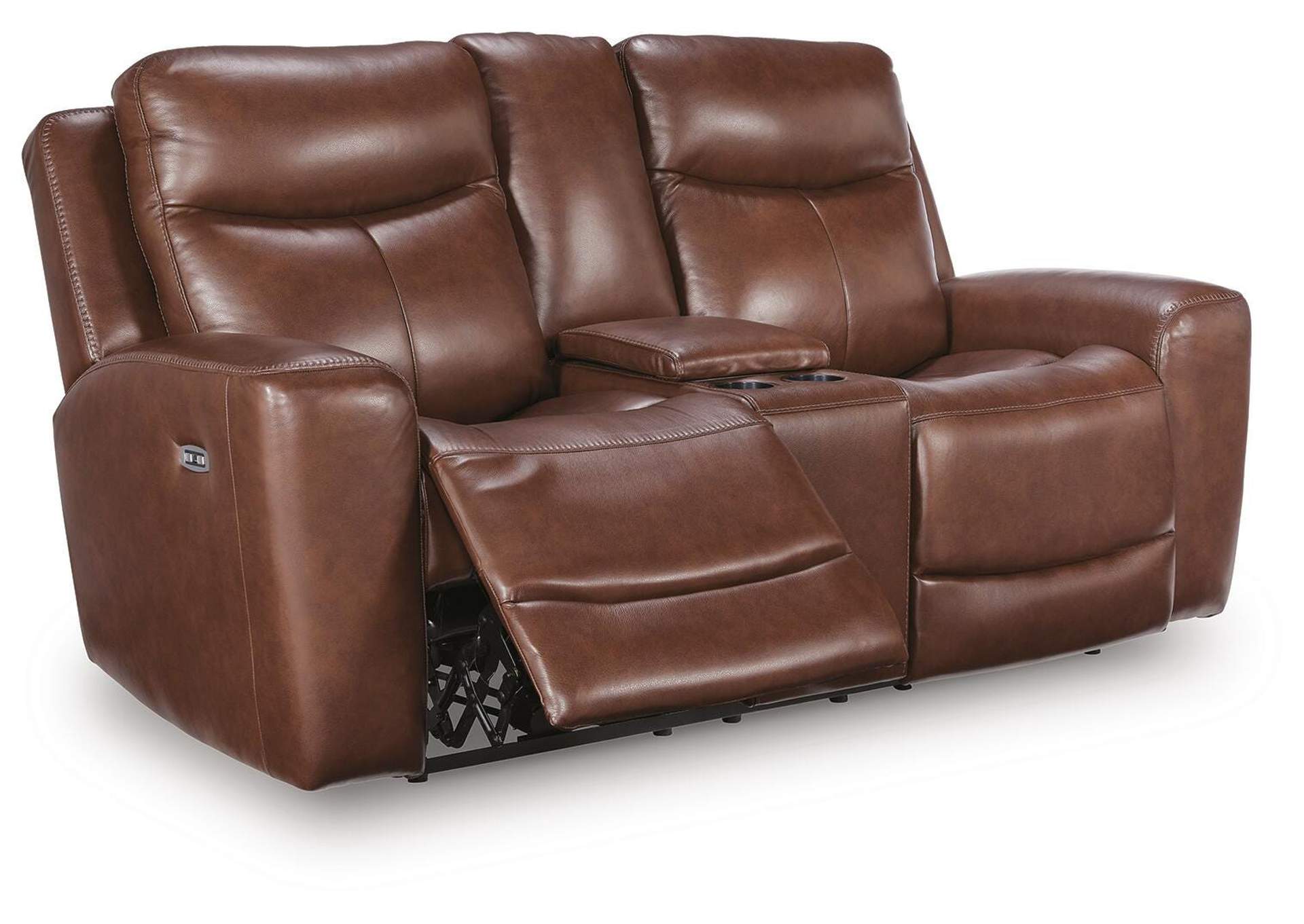 Next Move Power Reclining Loveseat with Console angled view