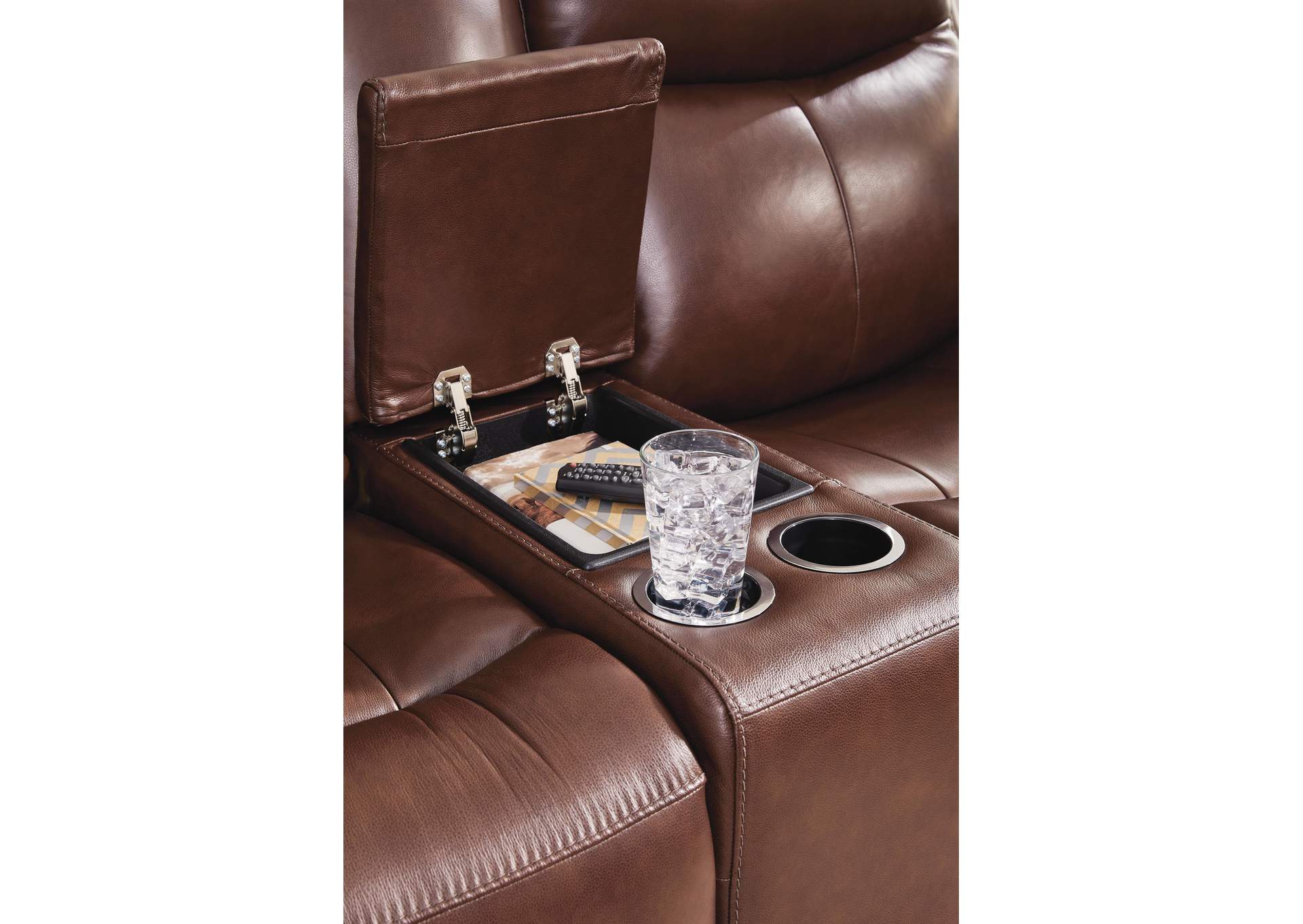 Next Move Power Reclining Loveseat with Console detail