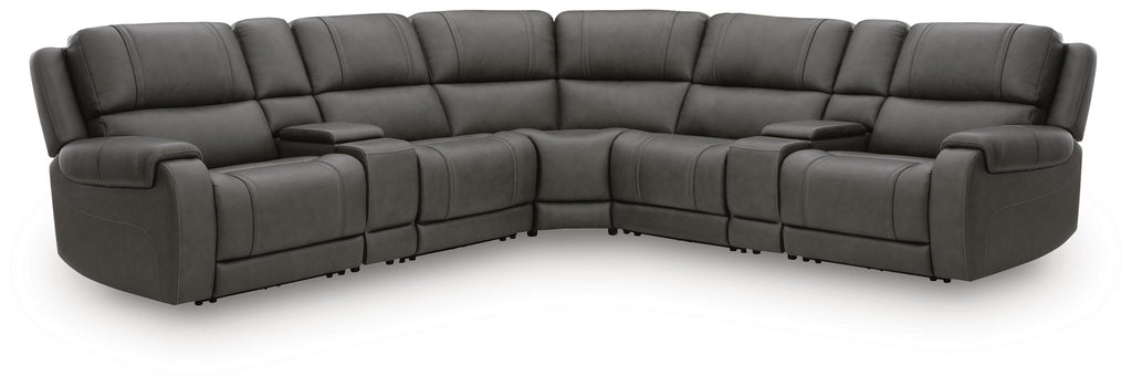 5Z - Pittson sectional, 7-Piece Power Reclining Sectional · 133 × 133 × 43 in, view 1