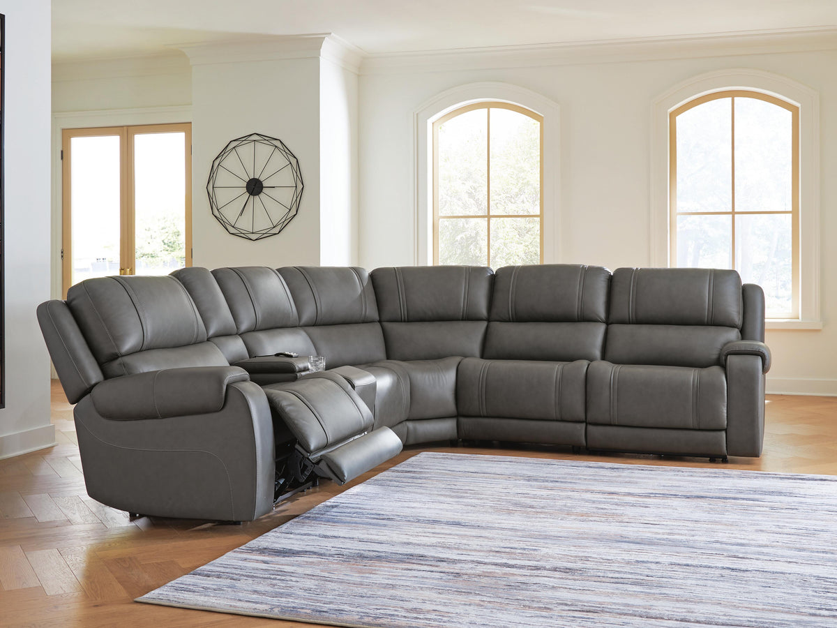 5Z - Pittson sectional, 6-Piece Power Reclining Sectional · 133 × 120 × 43 in · PCU12600S5, view 2