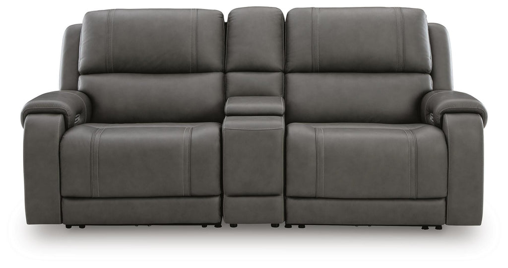5Z - Pittson sectional, 3-Piece Power Reclining Sectional Loveseat with Console · 93 × 43 × 43 in, view 1