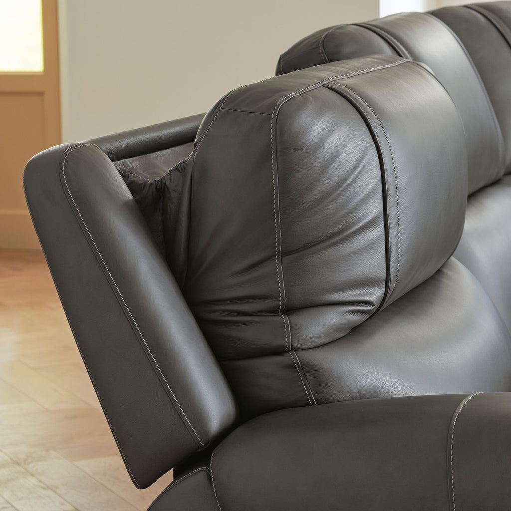 5Z - Pittson sectional, 2-Piece Power Reclining Sectional Loveseat · 80 × 43 × 43 in, view 4