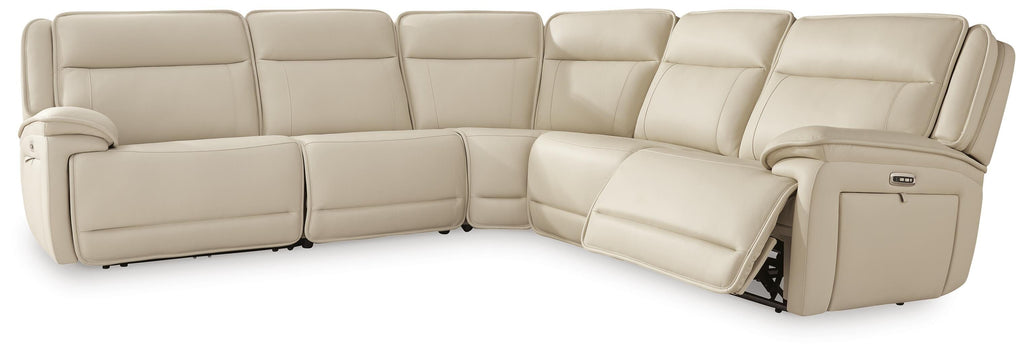 Double Deal sectional, 5-Piece Power Reclining Sectional · 122.5 × 122 × 42.5 in, view 1