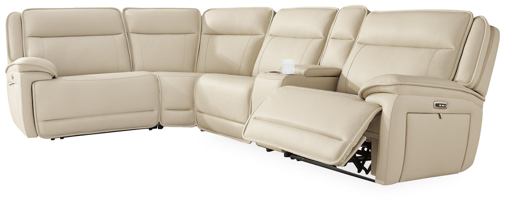 Double Deal sectional, 5-Piece Reclining Sectional with Console · 136.25 × 90.75 × 42.5 in, view 1