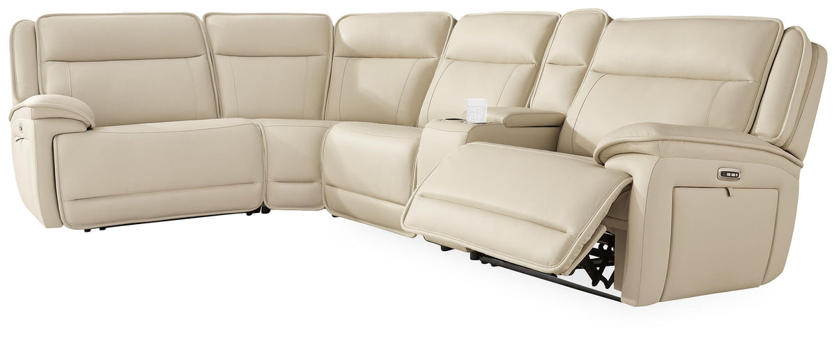 Double Deal sectional, 5-Piece Reclining Sectional with Console · 136.25 × 90.75 × 42.5 in, view 1
