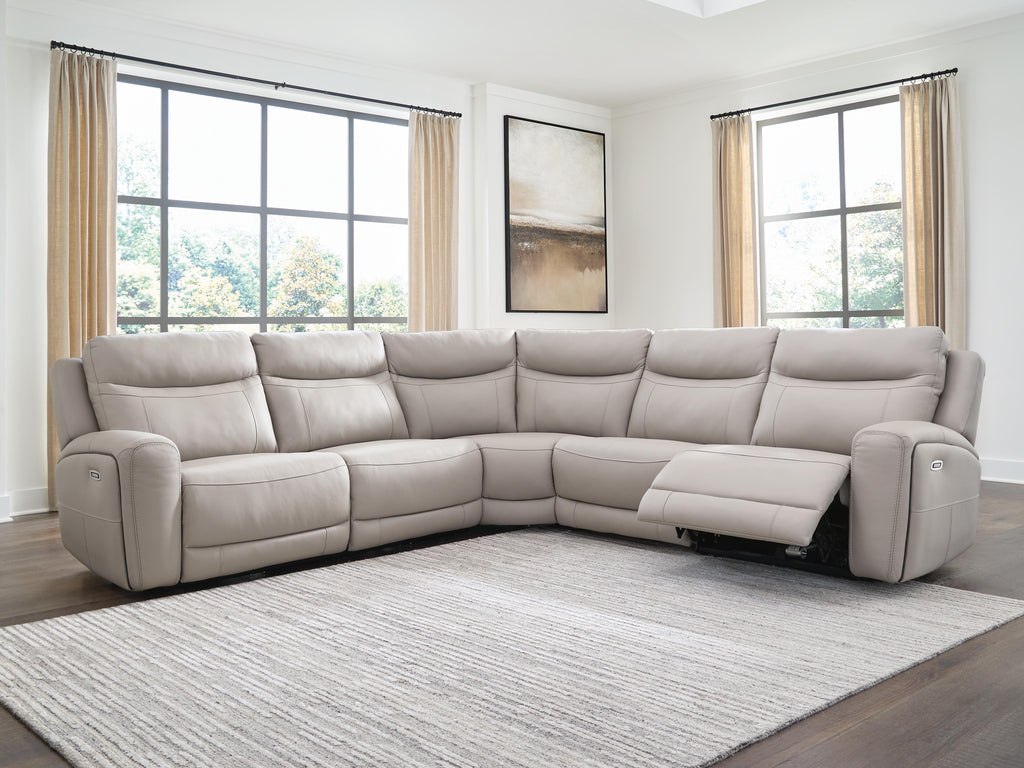 Gravier sectional, 5-Piece Power Reclining Sectional · 144 × 144 × 42 in, view 3