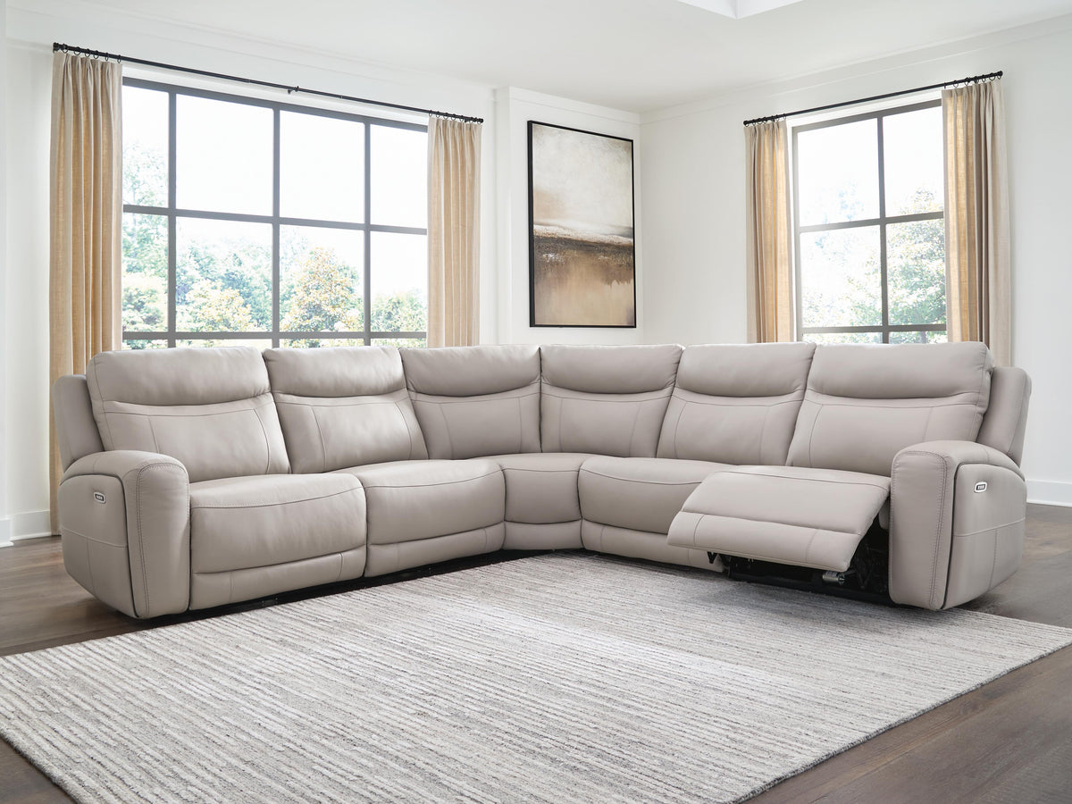 Gravier sectional, 5-Piece Power Reclining Sectional · 144 × 144 × 42 in, view 3