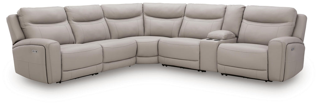 Gravier sectional, 6-Piece Power Reclining Sectional with Storage Console · 157 × 144 × 42 in, view 3