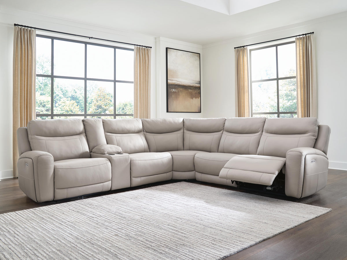 Gravier sectional, 6-Piece Power Reclining Sectional with Storage Console · 157 × 144 × 42 in, view 4