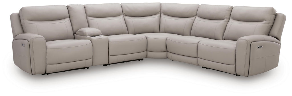 Gravier sectional, 6-Piece Power Reclining Sectional with Storage Console · 157 × 144 × 42 in, view 1