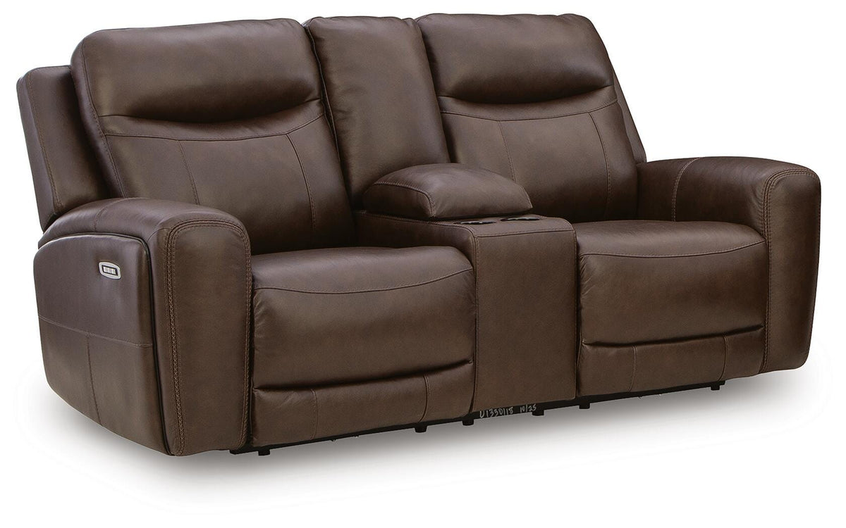 Gravier Power Reclining Loveseat with Console in Cordova, closed view