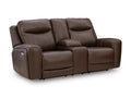 Gravier Power Reclining Loveseat with Console in Cordova, closed view