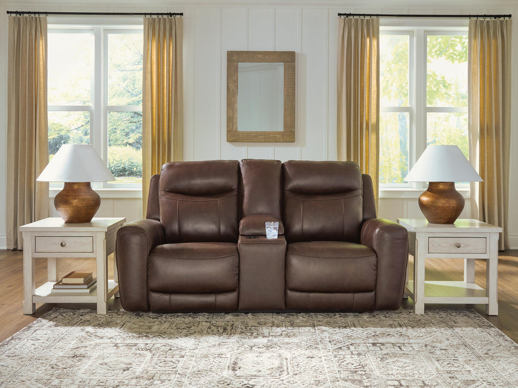 Gravier Power Reclining Loveseat with Console in Cordova, closed view