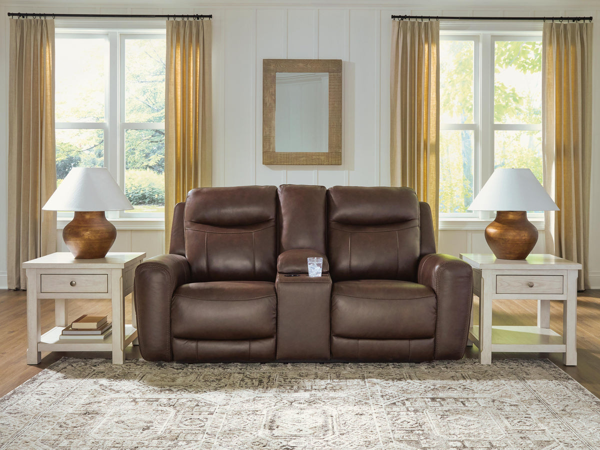 Gravier Power Reclining Loveseat with Console in Cordova, closed view